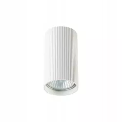 Tuba sufitowa lampa spot natynkowa ryflowana długa smukła biała GU10 IP20-5904703021650