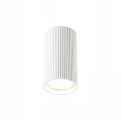 Tuba sufitowa lampa spot natynkowa ryflowana długa smukła biała GU10 IP20-5904703021650