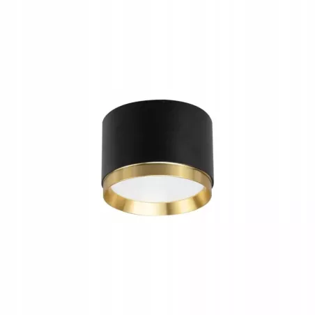 LAMPA SUFITOWA ALUMINIUM GX53 CZARNY ZŁOTY IP20-5904703021643