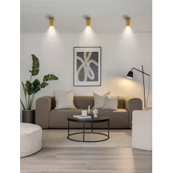 OPRAWA NATYNKOWA LED SUFITOWA LUCERNO GU10 ZŁOTA IP20 SPOT TUBA SUFITOWA-5904703021674