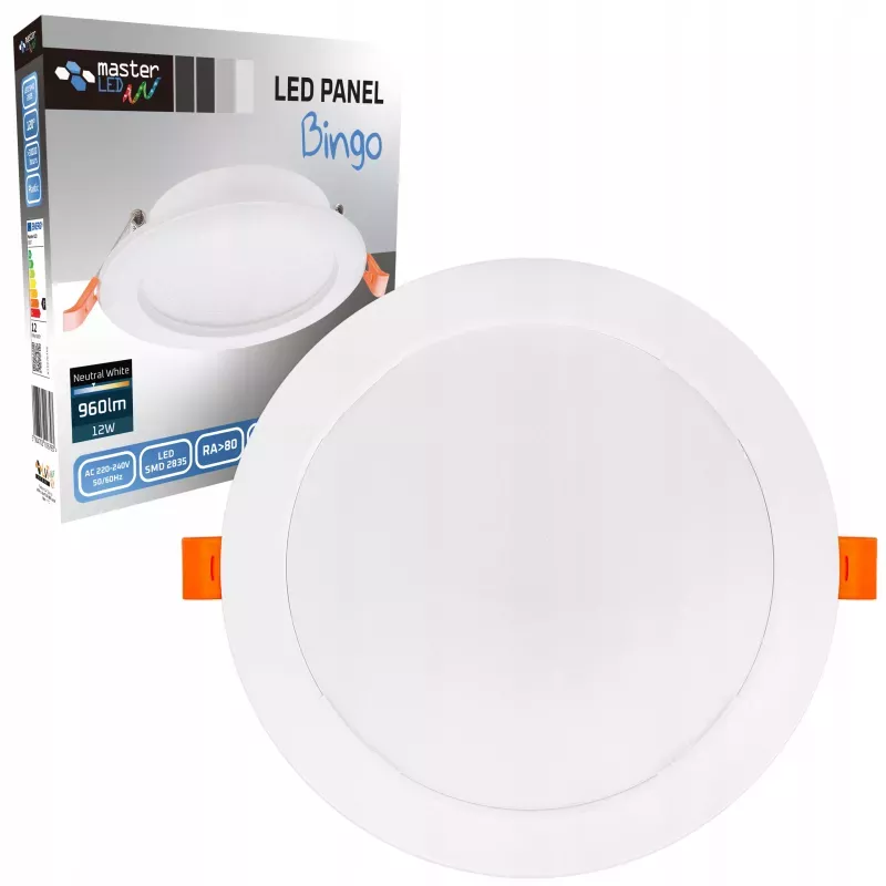 Lampa sufitowa plafon LED panel sufitowy podtynkowy 12W 4000K OKRĄGŁY-5903002039885