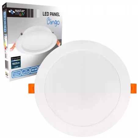 Lampa sufitowa plafon LED panel sufitowy podtynkowy 12W 4000K OKRĄGŁY-5903002039885