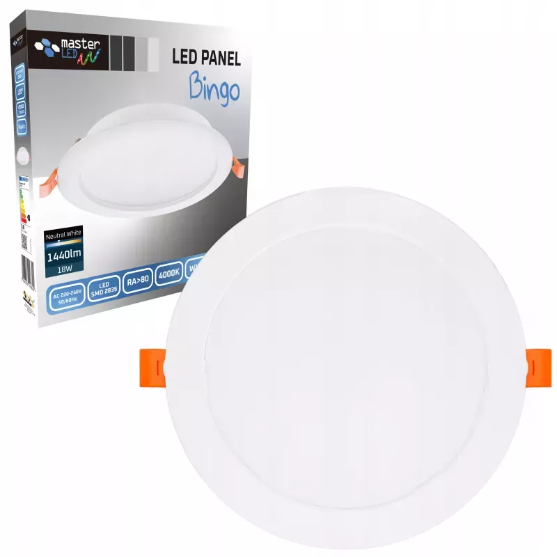 Lampa sufitowa plafon LED panel sufitowy podtynkowy 18W 4000K OKRĄGŁY-5903002031025