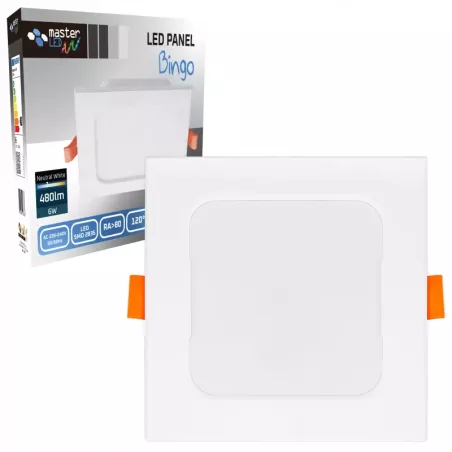 Plafon LED PODTYNKOWY 6W panel KWADRATOWY LAMPA sufitowa oprawa-5903002031094