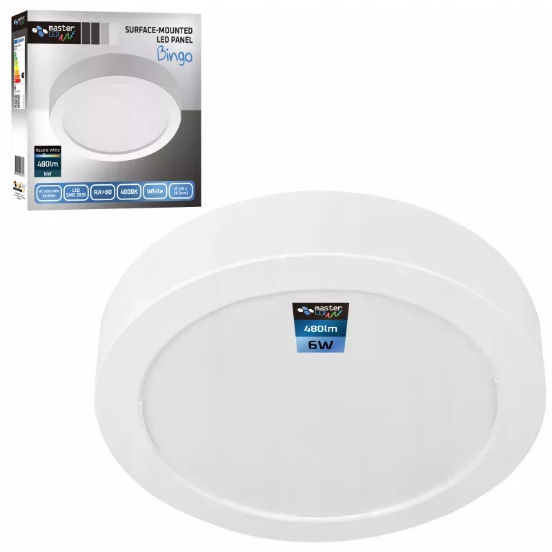 Plafon LED lampa sufitowa NATYNKOWY 6W panel okrągły LAMPA oprawa-5903002039977