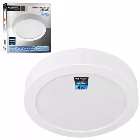 Plafon LED lampa sufitowa NATYNKOWY 6W panel okrągły LAMPA oprawa-5903002039977