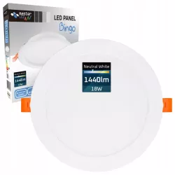 Plafon LED Lampa sufitowa panel sufitowy podtynkowy 18W 4000K OKRĄGŁY-5904703016809