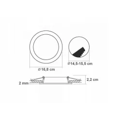 Bingo R oprawa do zabudowy LED 12W/960lm/3CCT biała-5904703016878