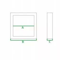 Panel LED natynkowy kwadrat Bingo 6W 4000K-5904703017035