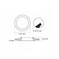 Oprawa LED 6W 4000K Biała Okrągła 11cm-5904703016786