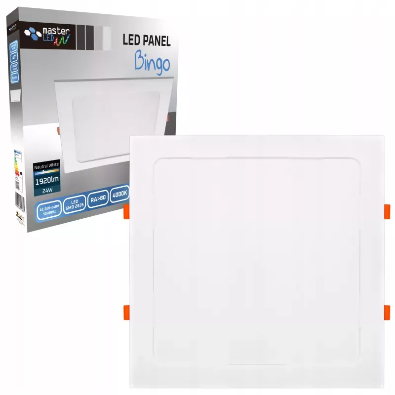 Panel LED podtynkowy Lampa Plafon 24W biały neutralny 4000K Oprawa kwadrat-5904703016861