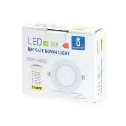 Podtynkowy okrągły downlight LED E6 4W Żółte światło - 8433325210007