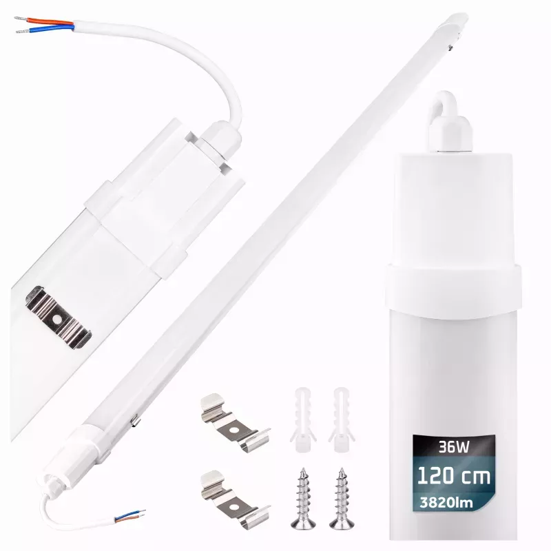 Lampa LED 36W 120cm IP65 Oprawa Sufitowa Natynkowa do Garażu Warsztatu-5904703020547