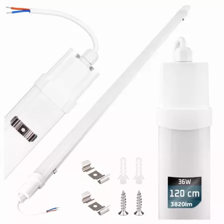 Lampa LED 36W 120cm IP65 Oprawa Sufitowa Natynkowa do Garażu Warsztatu-5904703020547