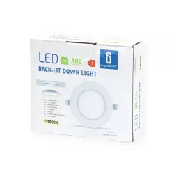 Downlight podtynkowy LED E6 4W okrągły 4000K neutralny - 8433325210014