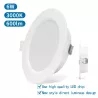 Downlight podtynkowy LED E6 6W okrągły 3000K ciepły - 8433325210038