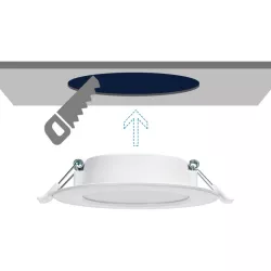 Downlight podtynkowy LED E6 6W okrągły 3000K ciepły - 8433325210038