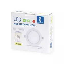 Downlight podtynkowy LED E6 6W okrągły 3000K ciepły - 8433325210038