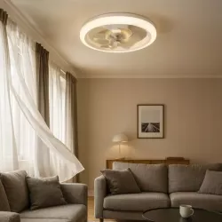 Lampa z WIATRAKIEM sufitowa LED regulacja plafon 45W 3 BARWY pilot BIAŁY-5904703014843