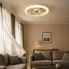 Lampa z WIATRAKIEM sufitowa LED regulacja plafon 45W 3 BARWY pilot BIAŁY-5904703014843