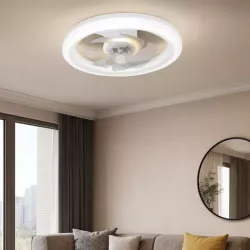 Lampa z WIATRAKIEM sufitowa LED regulacja plafon 45W 3 BARWY pilot BIAŁY-5904703014843