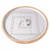 Lampa sufitowa plafon LED regulacja 54W 3 BARWY pilot BIAŁY drewno XUDO-5904703014836