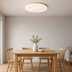 Lampa sufitowa plafon LED regulacja 54W 3 BARWY pilot BIAŁY drewno XUDO-5904703014836