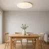 Lampa sufitowa plafon LED regulacja 54W 3 BARWY pilot BIAŁY drewno XUDO-5904703014836