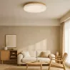Lampa sufitowa plafon LED regulacja 54W 3 BARWY pilot BIAŁY drewno XUDO-5904703014836