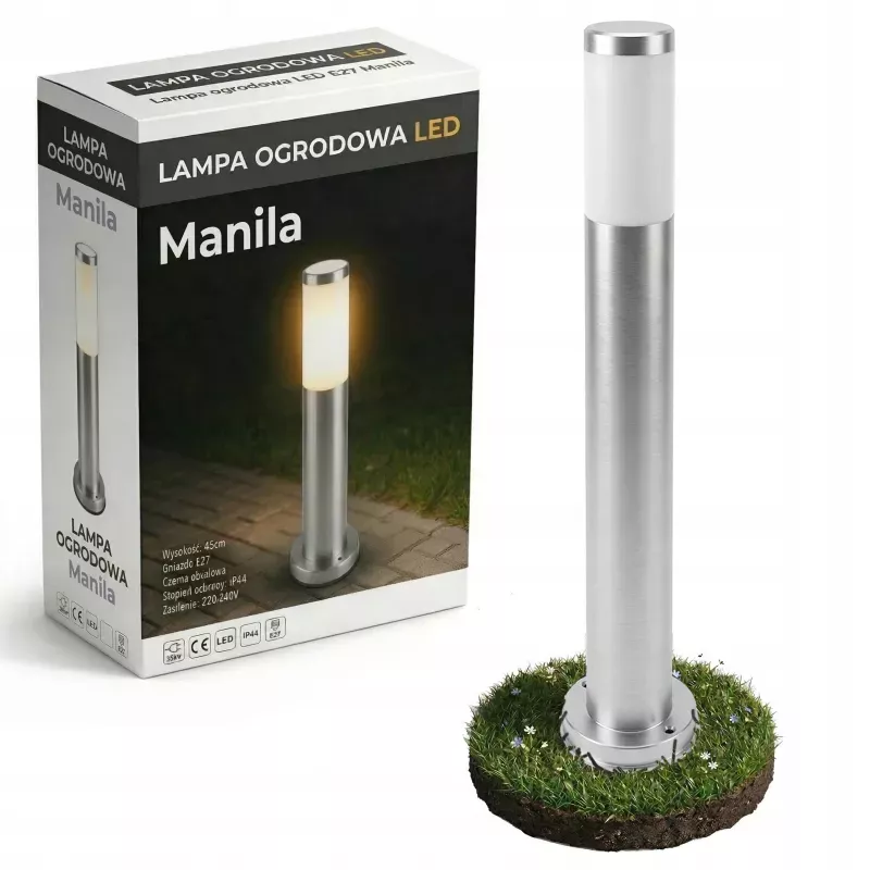 Lampa Ogrodowa stojąca słupek 65cm zewnętrzna E27 LED-5903002038215