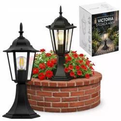 Lampa ogrodowa stojąca słupek LED 40cm zewnętrzna E27-5903002036778