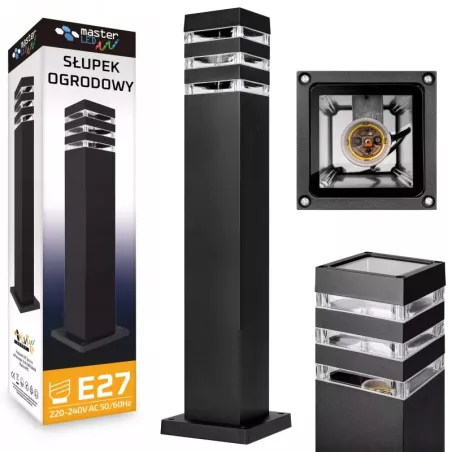Lampa LED stojąca Ogrodowa słupek 60cm zewnętrzna E27 LED-5903002034934