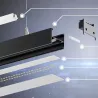 Lampa LED wisząca liniowa biurowa 150cm 45W 4500K czarna XUDO-5904703025382