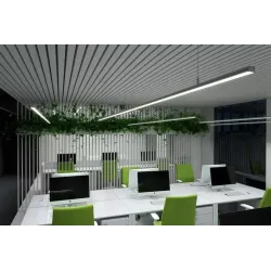 Lampa LED wisząca liniowa biurowa 150cm 45W 4500K czarna XUDO-5904703025382