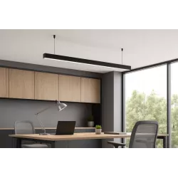 Lampa LED wisząca liniowa biurowa 190cm 60W 4500K czarna XUDO-5904703025429