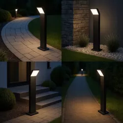 Lampa LED Ogrodowa stojąca słupek 80cm zewnętrzna 4000K LED-5908263380394
