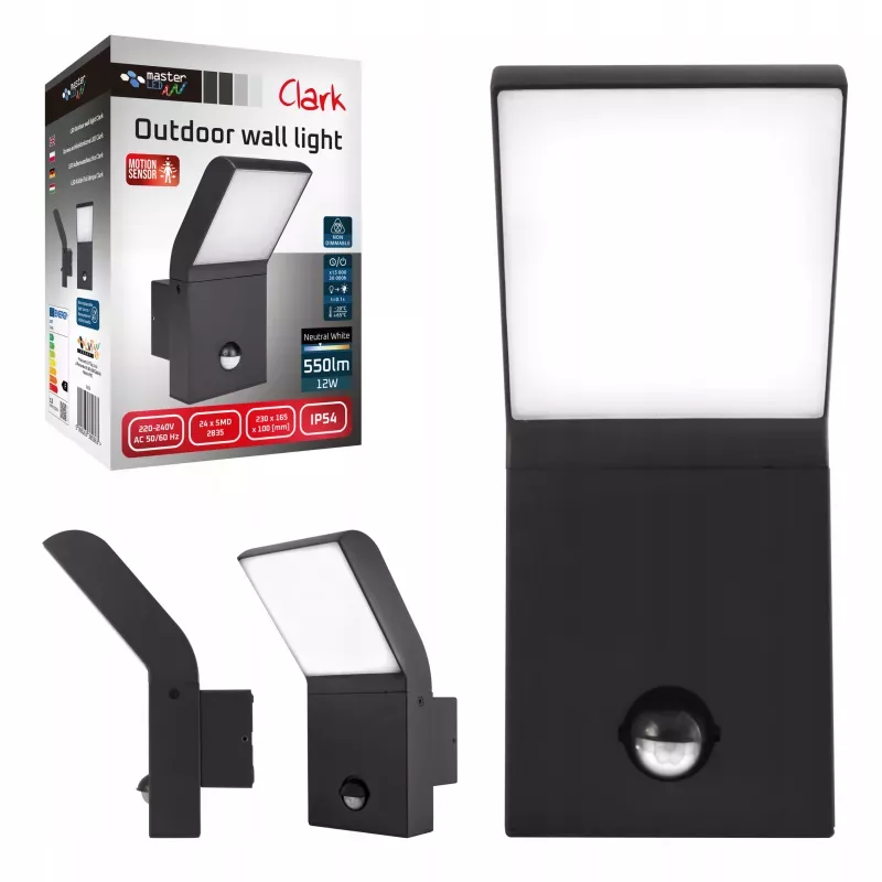 Kinkiet zewnętrzny lampa ogrodowa CZUJNIK RUCHU elewacyjna ścienna LED-5908263380363