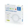Downlight podtynkowy LED E6 9W okrągły 3000K ciepły - 8433325210069