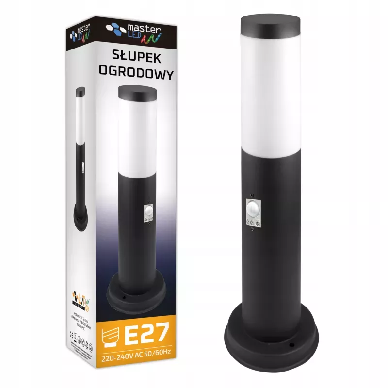 Lampa LED stojąca Ogrodowa 45cm słupek CZUJNIK RUCHU zewnętrzna E27 LED-5908263380530