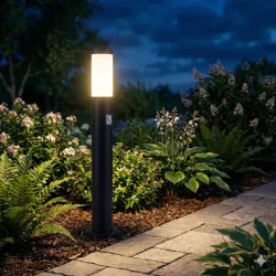 Lampa Ogrodowa stojąca słupek 65cm CZUJNIK RUCHU zewnętrzna E27 LED-5908263380554
