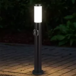 Lampa LED stojąca Ogrodowa słupek 65cm GNIAZDO 230V zewnętrzna E27 LED-5908263380578