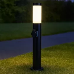 Lampa LED stojąca Ogrodowa słupek 65cm GNIAZDO 230V zewnętrzna E27 LED-5908263380578
