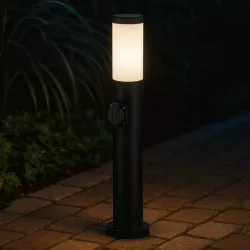 Lampa LED stojąca Ogrodowa słupek 65cm GNIAZDO 230V zewnętrzna E27 LED-5908263380578