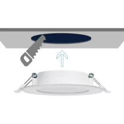 Downlight podtynkowy LED E6 9W okrągły 4000K neutralny - 8433325210076