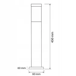 Lampa LED Ogrodowa 45cm zewnętrzna słupek stojąca E27 LED-5908263386907