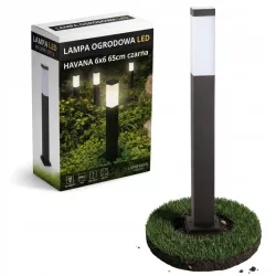 Lampa Ogrodowa stojąca słupek 65cm zewnętrzna E27 LED czarna-5908263386914