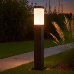 Lampa Ogrodowa stojąca słupek 65cm zewnętrzna E27 LED czarna-5908263386914