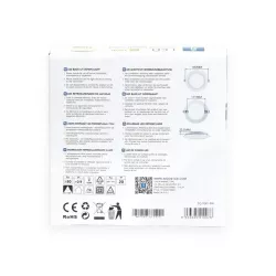 Downlight podtynkowy LED E6 9W okrągły 4000K neutralny - 8433325210076