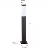 Lampa Ogrodowa stojąca słupek 65cm zewnętrzna E27 LED czarna-5908263386914