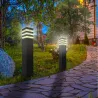 LAMPA DO OGRODU CZUJNIK RUCHU ZEWNĘTRZNA CZARNA E27 LED 60CM-5908263389458